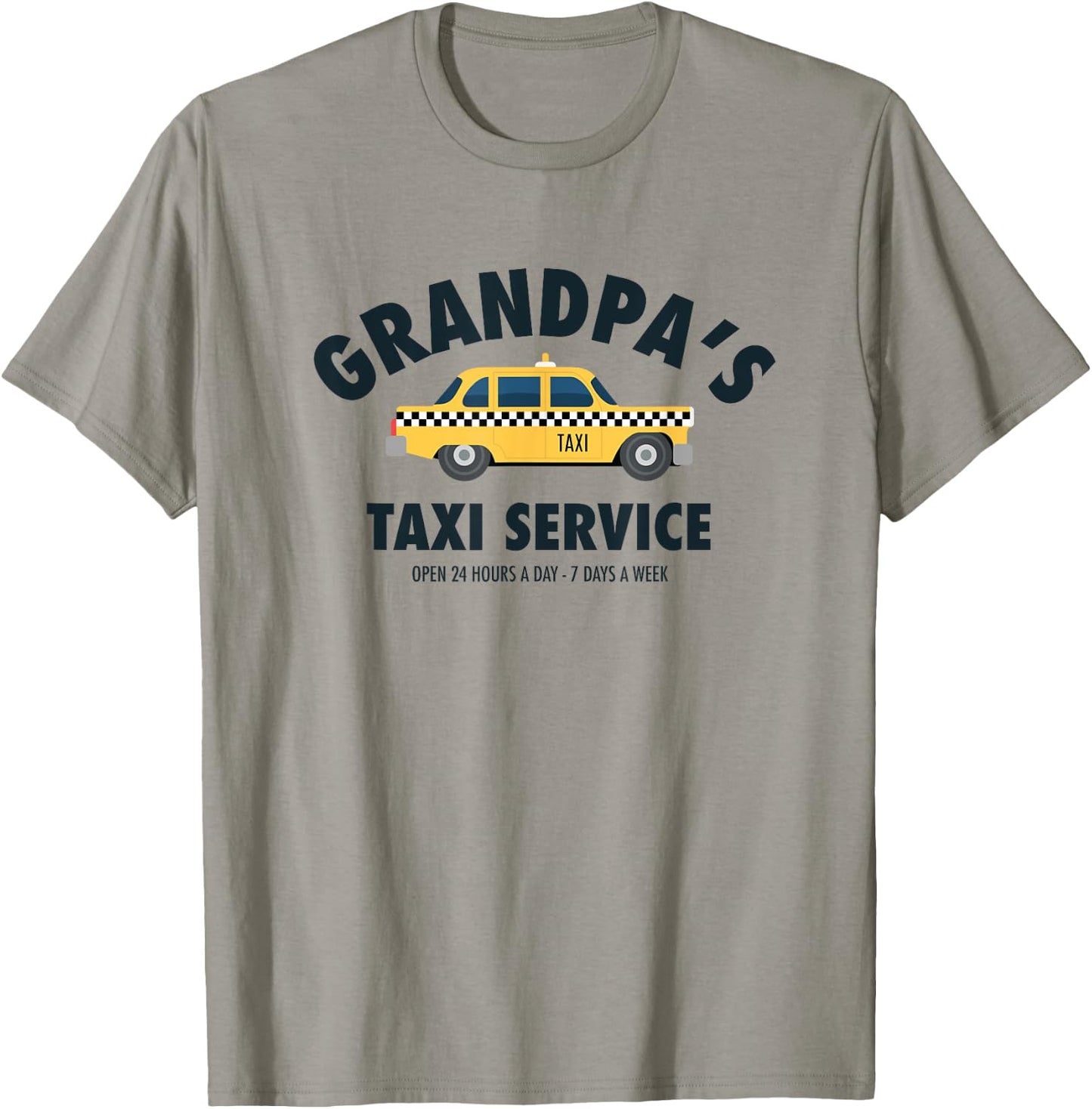 Grandpa's Taxi Service Funny Grandparent Gift from Kids T-Shirt - T-Shirt | Sand