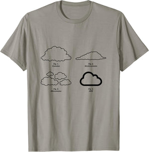Types of Clouds Diagram - Cloud Server, AWS, Science - Funny T-Shirt - T-Shirt | Sand