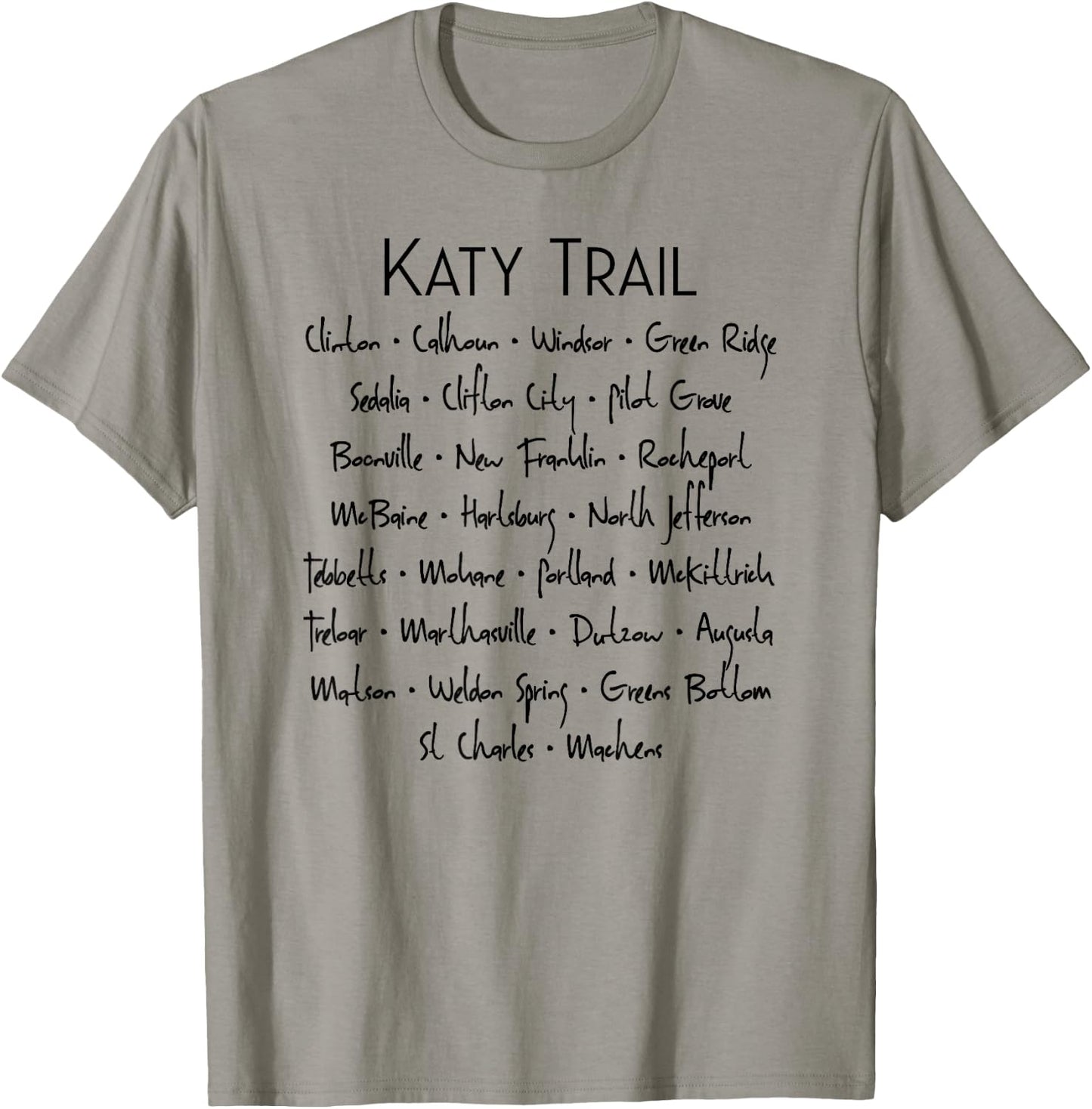 Katy Trail Missouri Trailheads T-Shirt - T-Shirt | Sand