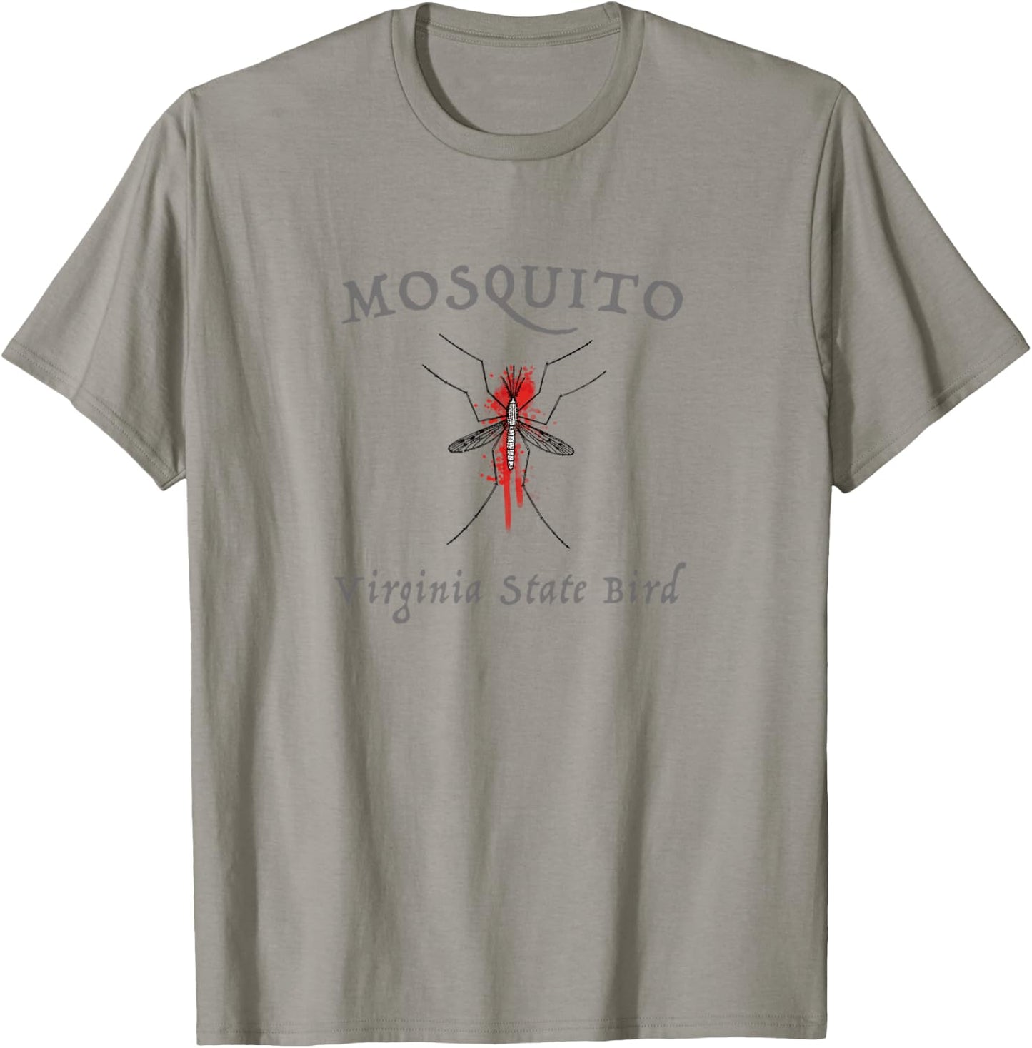 Mosquito Virginia State Bird Funny Graphic T-Shirt - T-Shirt | Sand
