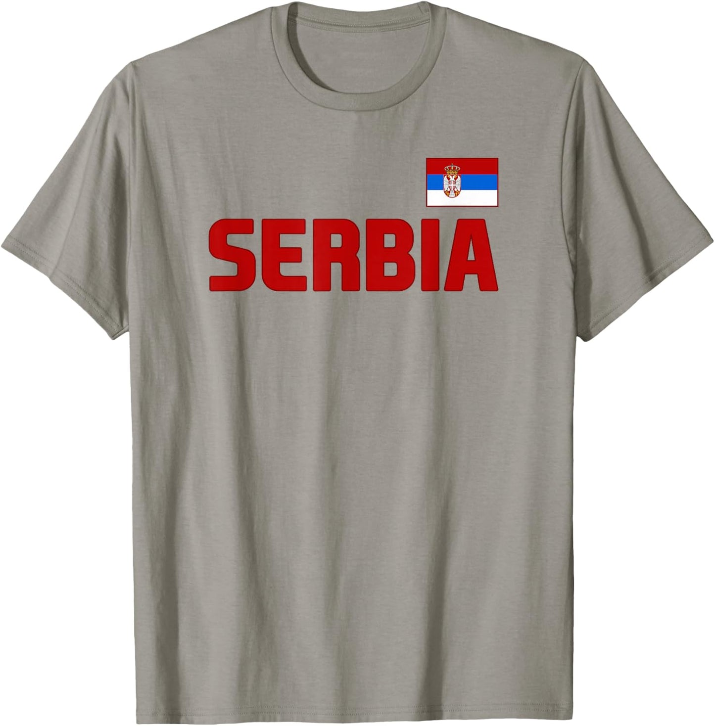 Serbia Flag Serbian Pride International Country T-Shirt - T-Shirt | Sand