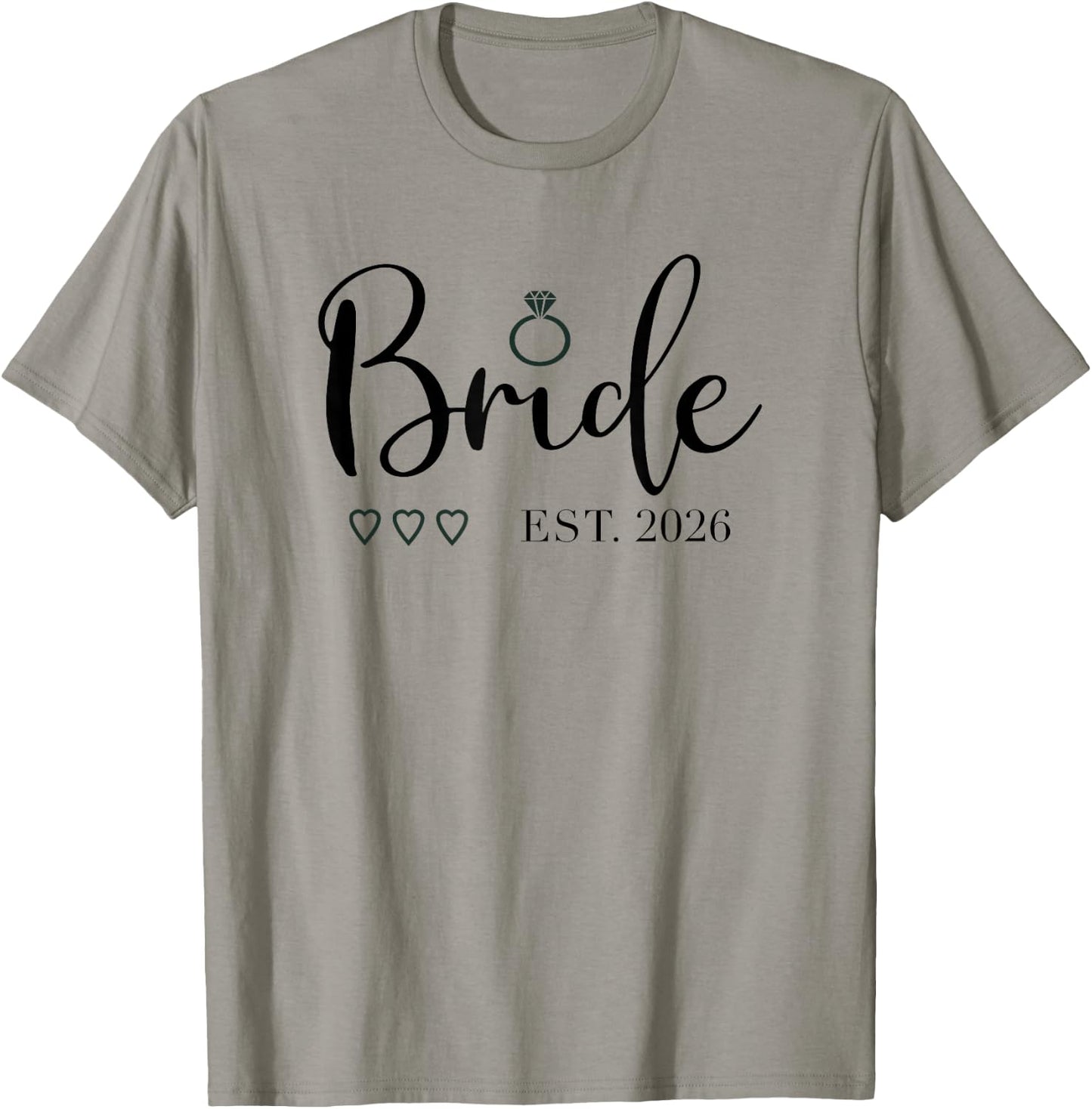 Bride Est. 2026 Bride to Be Fiancé Engagement T-Shirt - T-Shirt | Sand