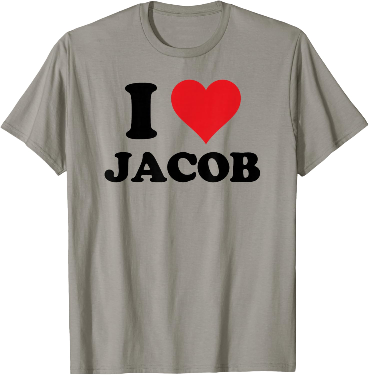 I Heart Jacob First Name I Love Personalized Stuff T-Shirt - T-Shirt | Sand
