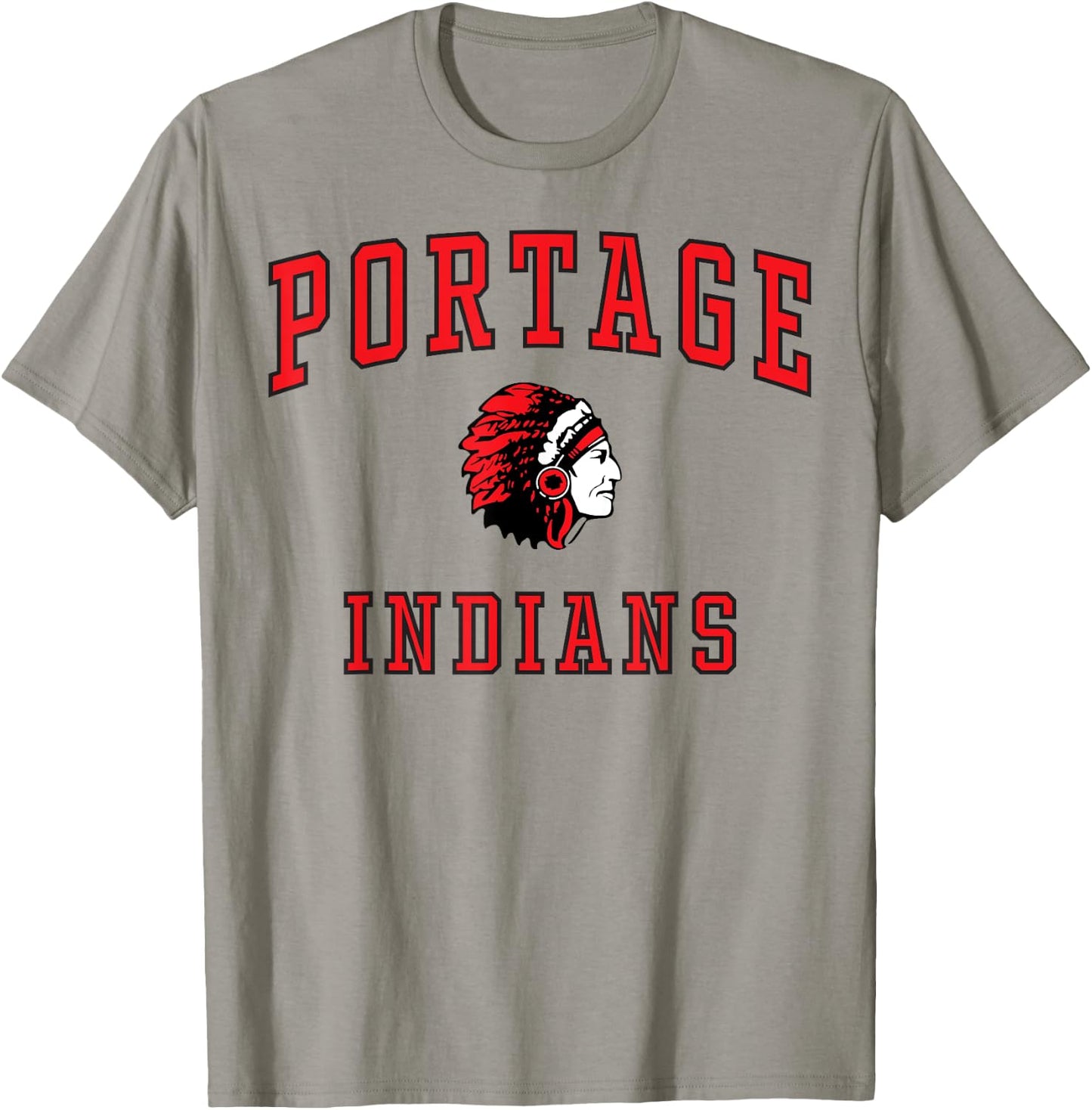 Portage High School Indians C1 T-Shirt - T-Shirt | Sand
