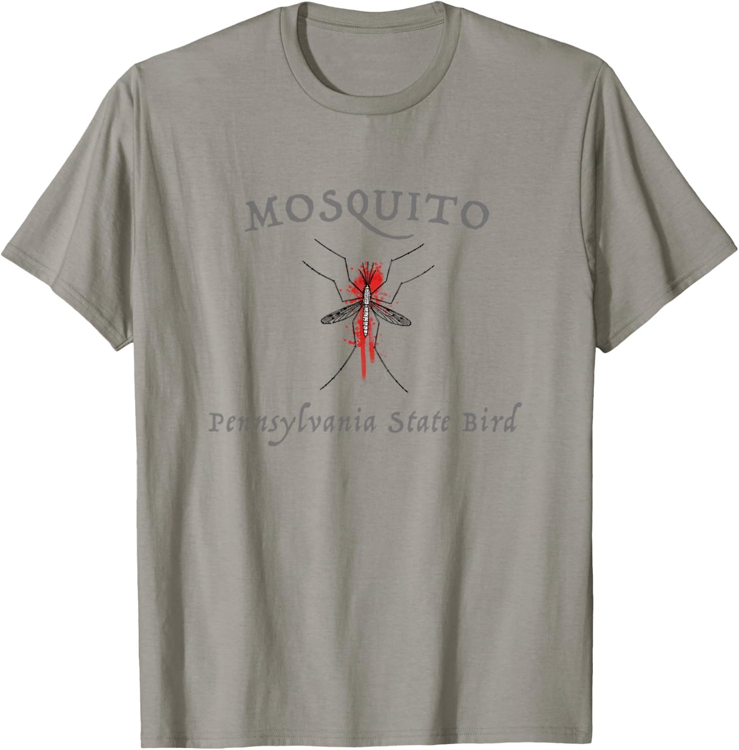 Mosquito Pennsylvania State Bird Funny Graphic T-Shirt - T-Shirt | Sand