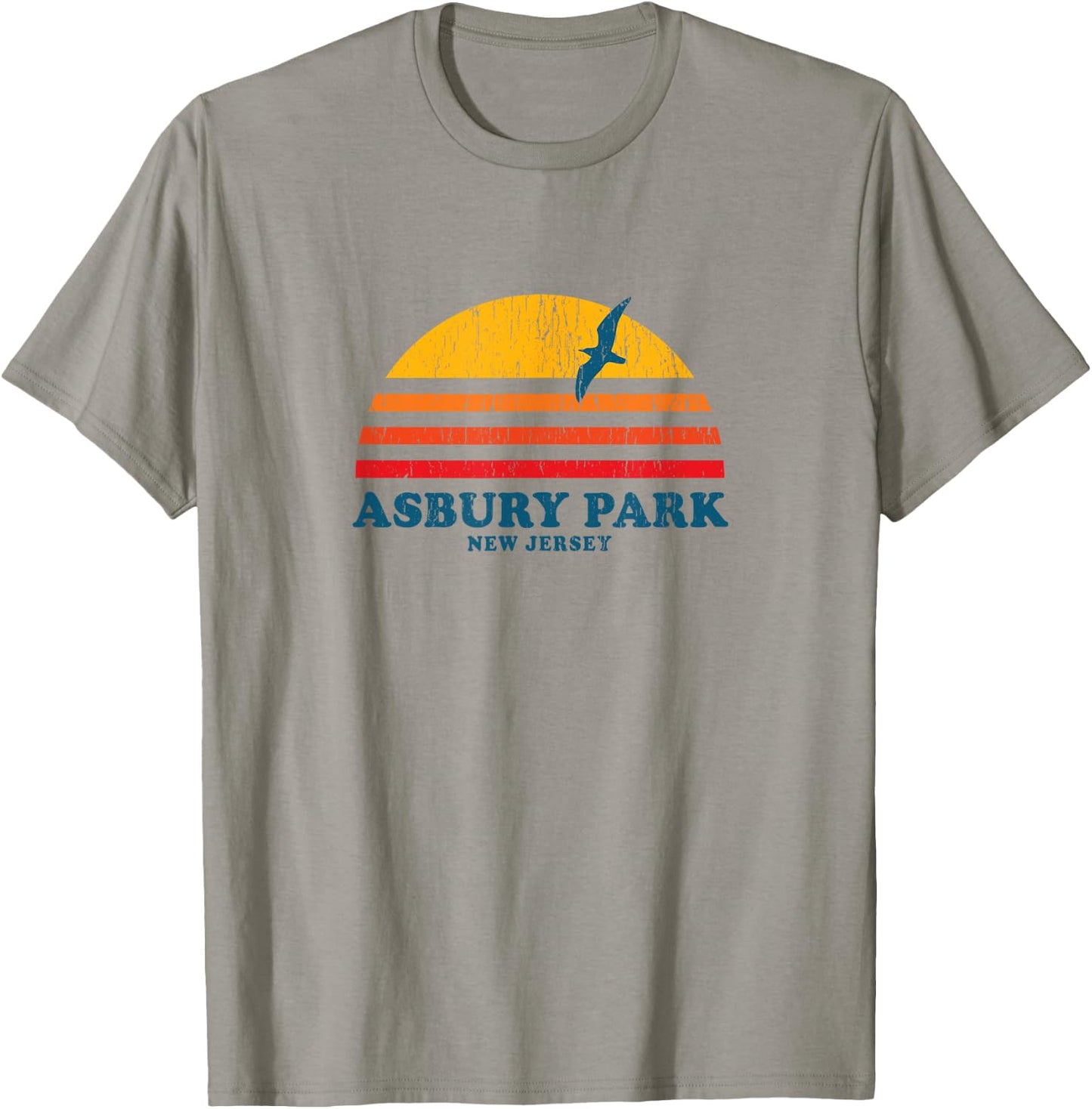 Asbury Park New Jersey NJ Vintage Graphic 70s T-Shirt - T-Shirt | Sand