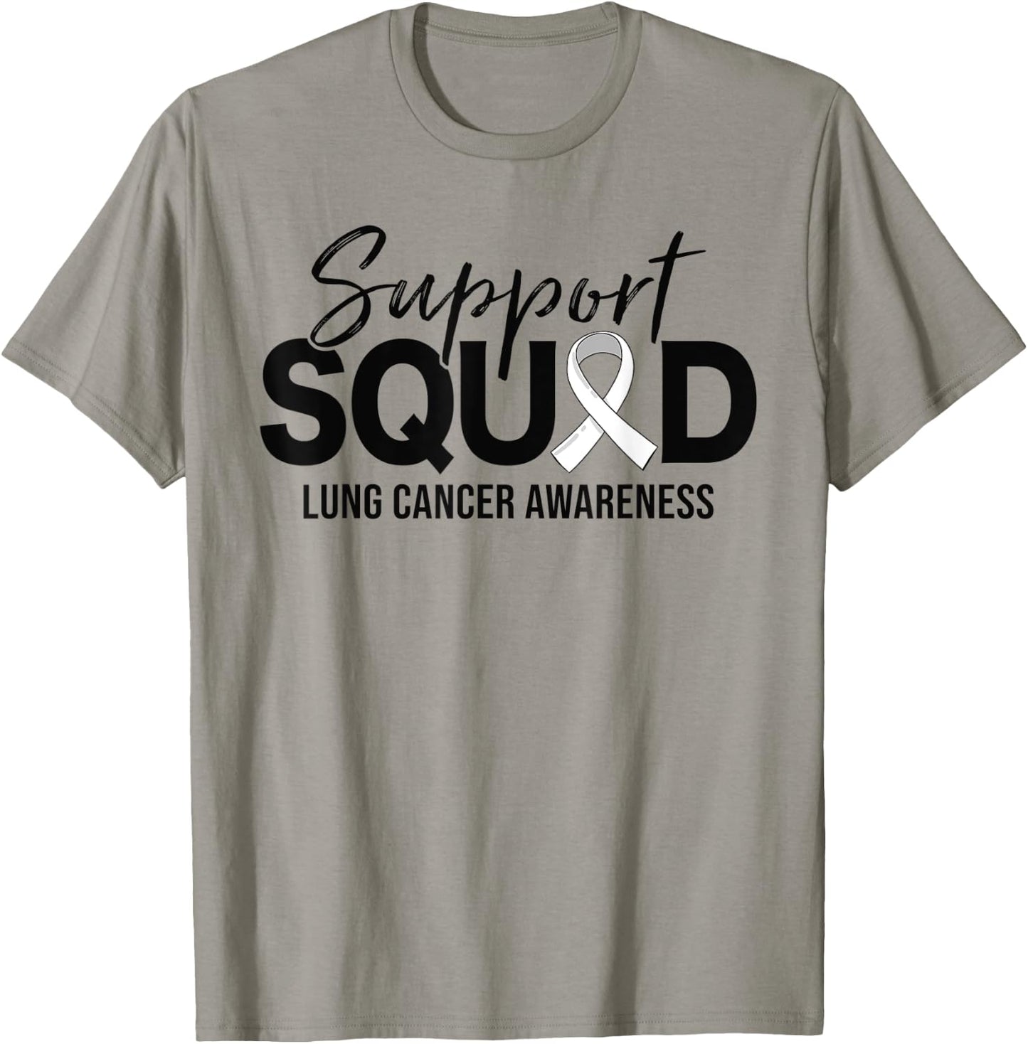 Support Squad Lung Cancer Awareness Support T-Shirt - T-Shirt | Sand