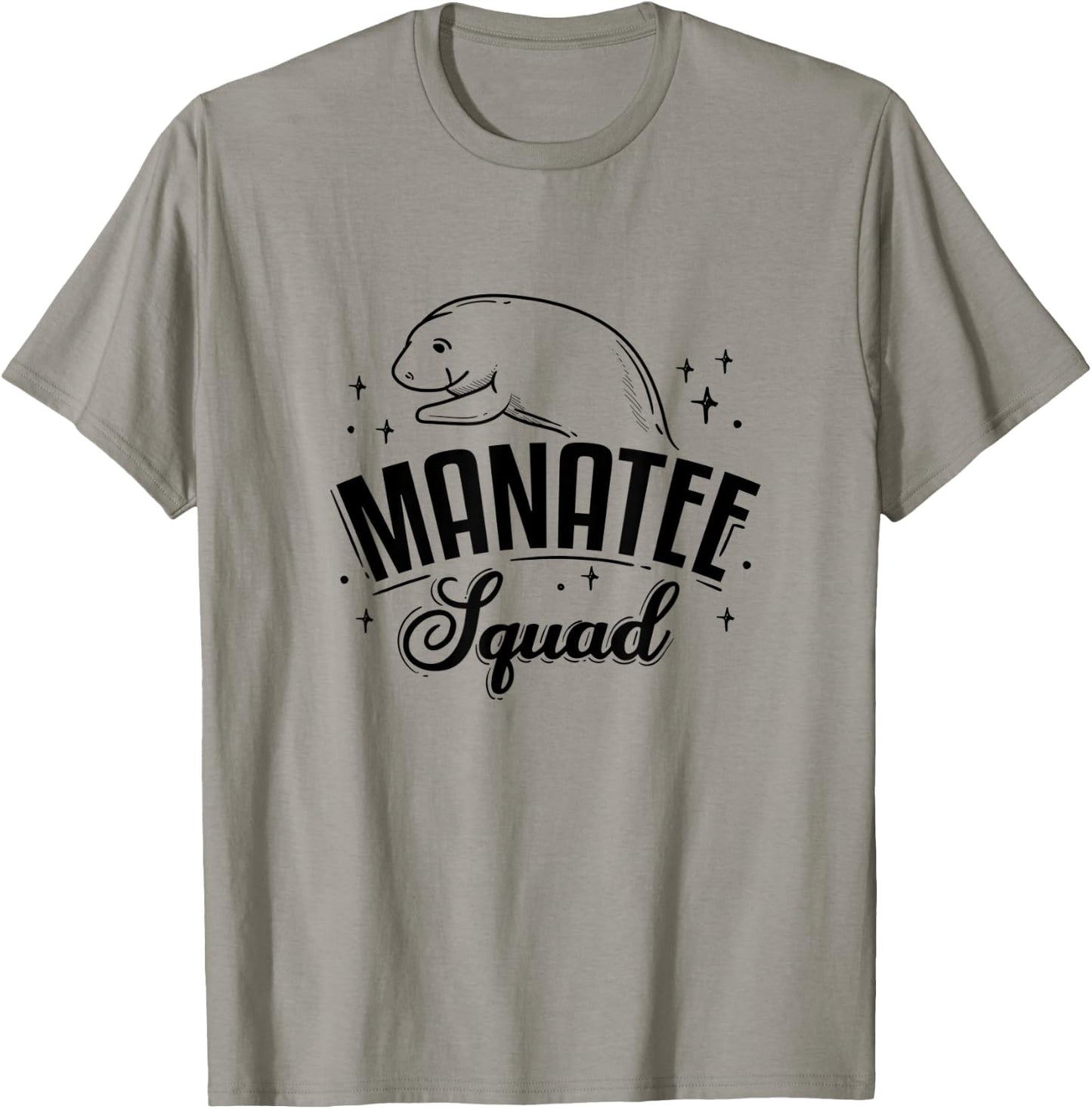Manatee Squad Funny Saying Cute Manatee Wildlife T-Shirt - T-Shirt | Sand