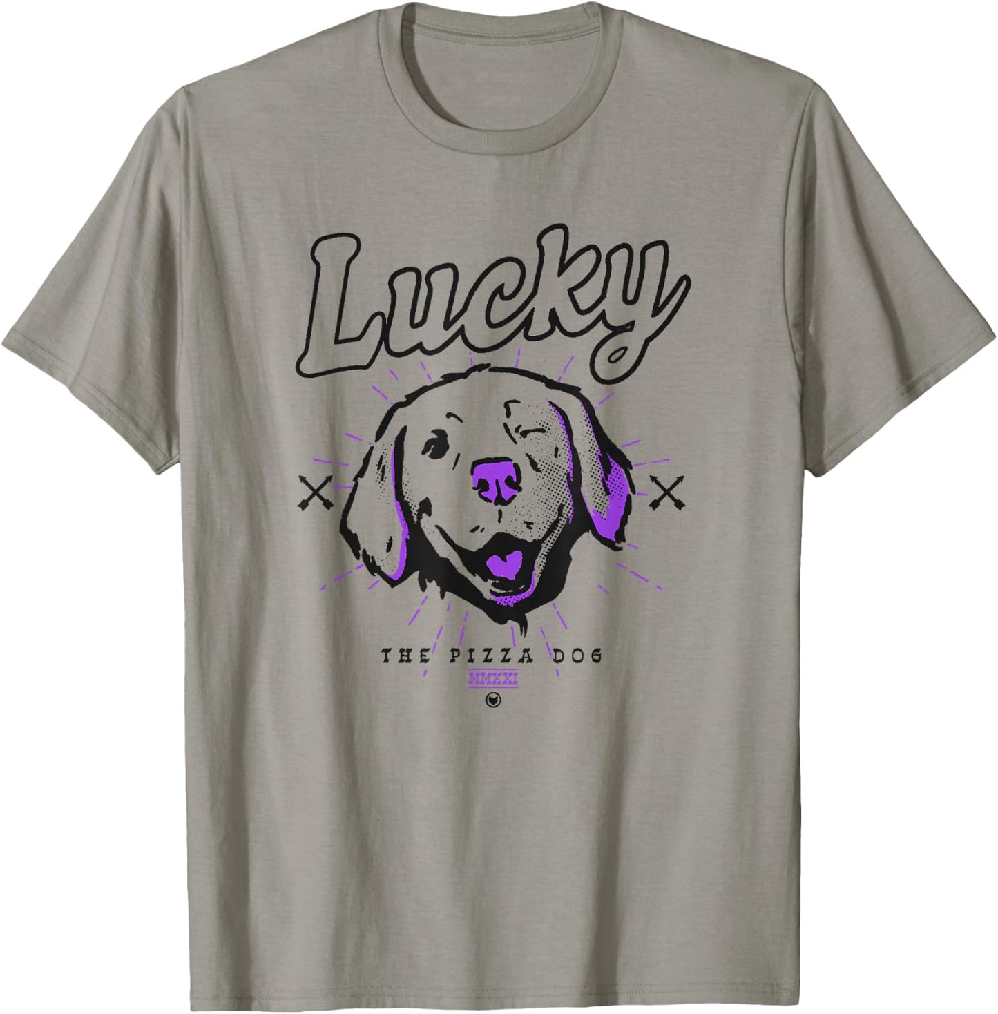 Marvel Hawkeye Disney Plus Lucky The Pizza Dog Line Art V-2 T-Shirt - T-Shirt | Sand