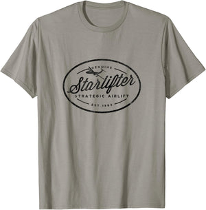 C-141 Genuine Starlifter Airlift Cargo Airplane T-Shirt - T-Shirt | Sand