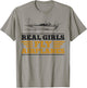 Airplane Pilot Girl Vintage Real Girls Fly Airplanes T-Shirt - T-Shirt | Sand