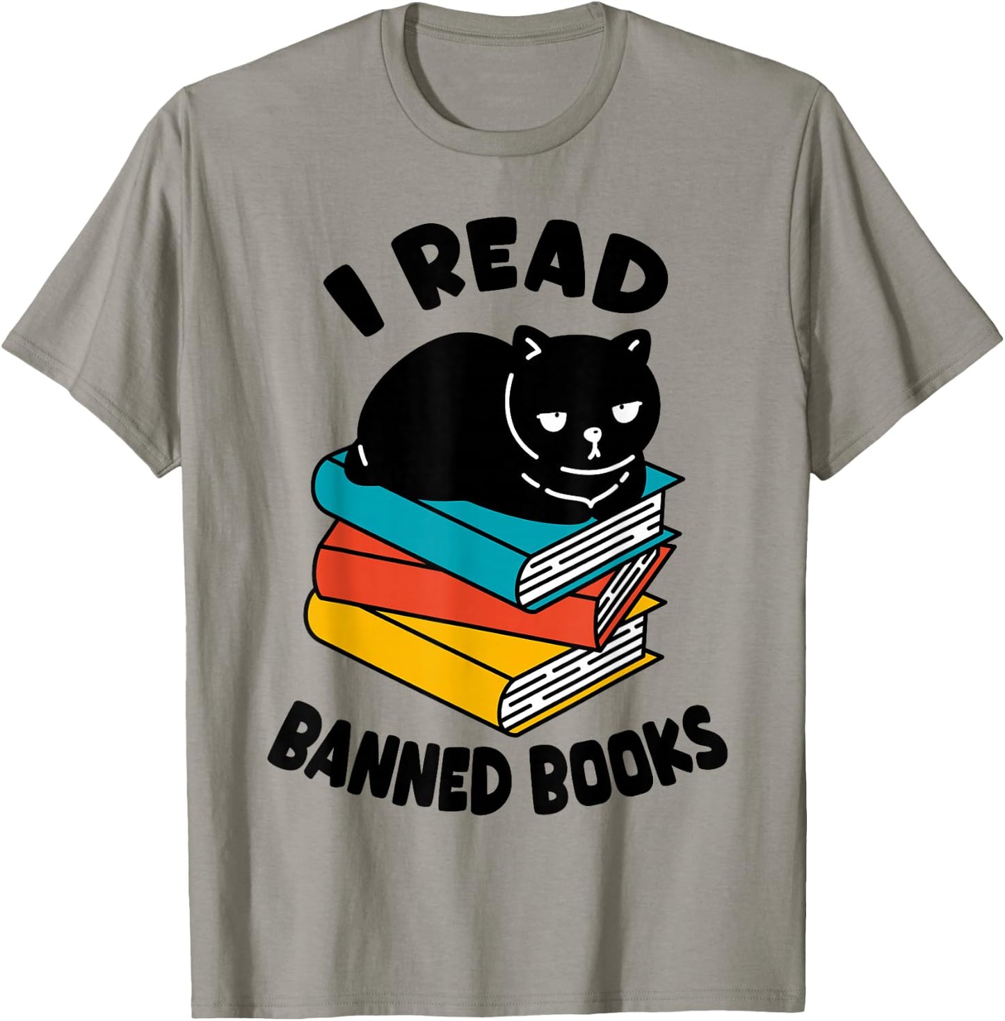 I Read Banned Books Black Cat Reader Bookworm Women T-Shirt - T-Shirt | Sand