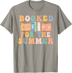Booked For The Summer Reading Bookish Last Day of School Men Women T-Shirt - T-Shirt | Sand