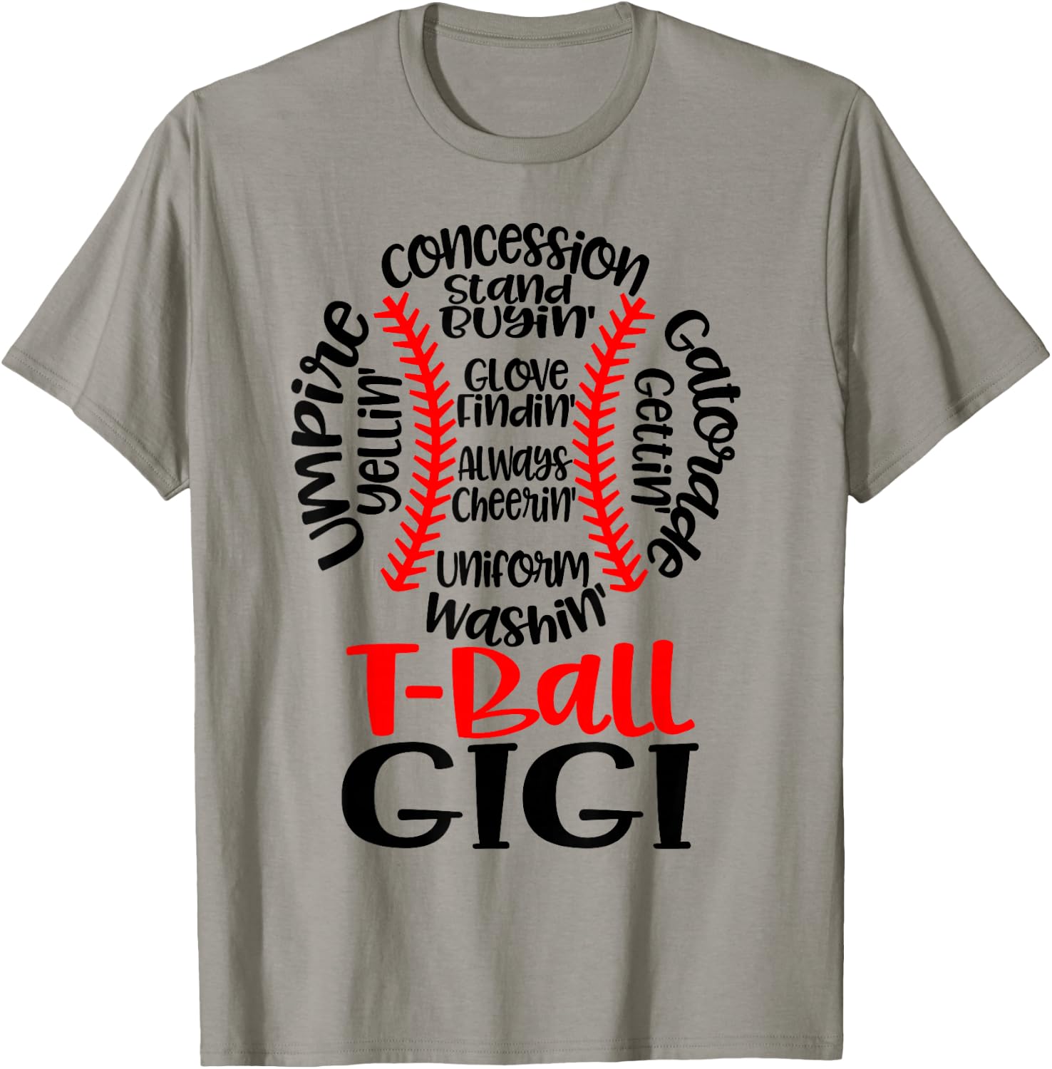 Teeball Gigi Funny T Ball Game Baseball Mother's Day 2023 T-Shirt - T-Shirt | Sand