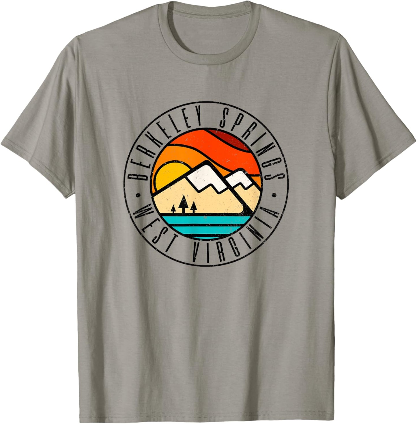 Minimalist Outdoors Berkeley Springs West Virginia WV T-Shirt - T-Shirt | Sand