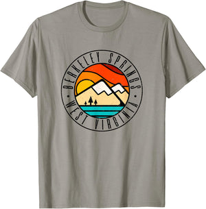 Minimalist Outdoors Berkeley Springs West Virginia WV T-Shirt - T-Shirt | Sand