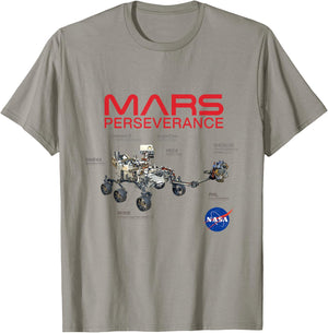 NASA Mars Perseverance Rover Diagram T-Shirt - T-Shirt | Sand