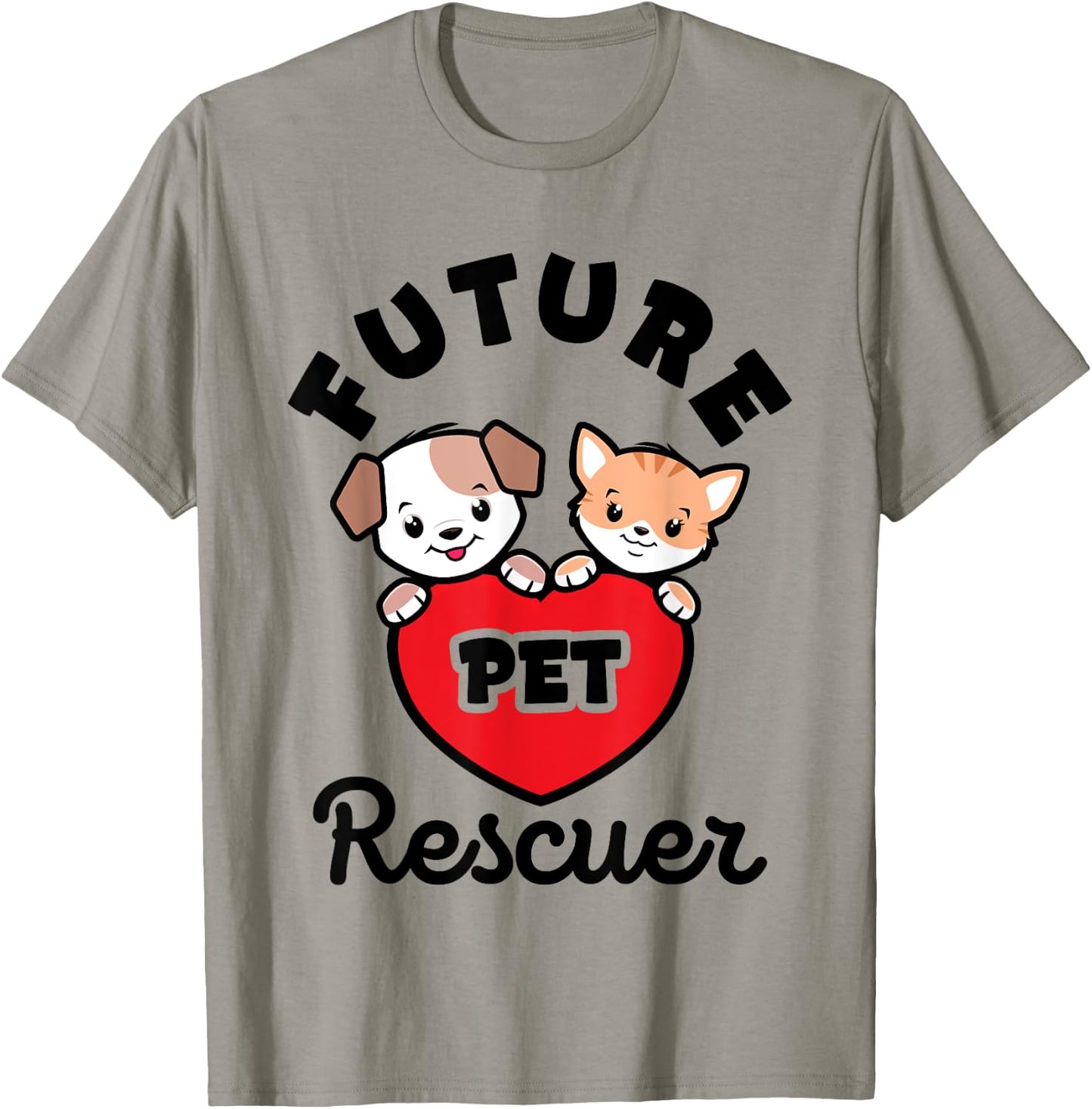 Future Pet Rescuer Veterinarian Dog Cat Baby Animal Rescue T-Shirt - T-Shirt | Sand