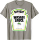 Spicy Wasabi Sauce Bottle Label Funny Halloween Costume T-Shirt - T-Shirt | Sand