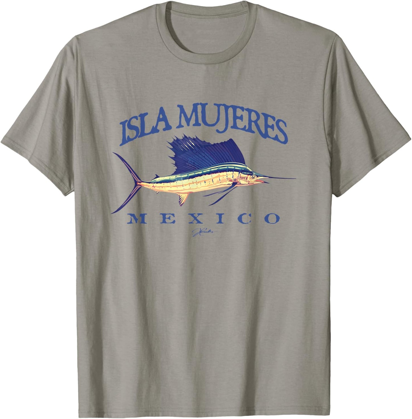 JCombs: Isla Mujeres, Mexico, Vintage Sailfish T-Shirt - T-Shirt | Sand