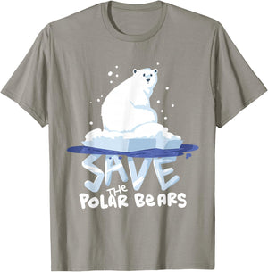 Save The Polar Bears Save Animals Shirt Gift. T-Shirt - T-Shirt | Sand
