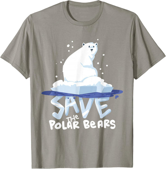 Save The Polar Bears Save Animals Shirt Gift. T-Shirt - T-Shirt | Sand