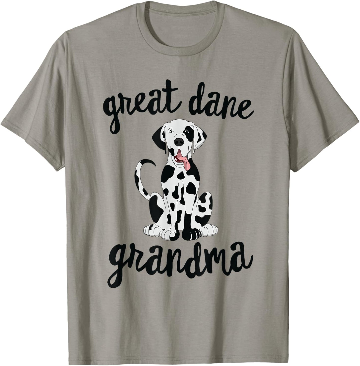 Harlequin Great Dane Grandma Pawma Dog Grandparent Grandmaw Men Women Kids T-Shirt - T-Shirt | Sand