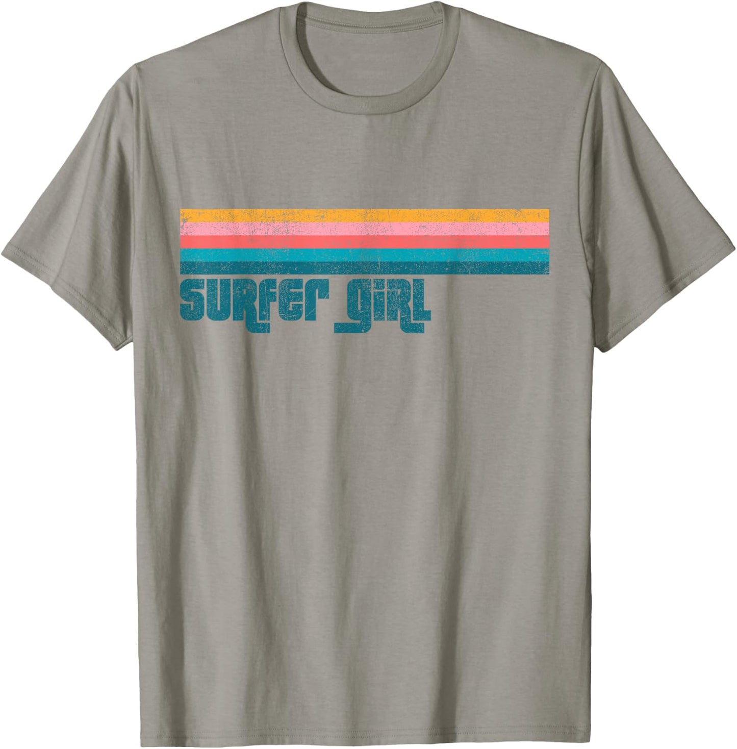 Vintage Surfer Girl Beach Summer Retro Surfing Women's Gift T-Shirt - T-Shirt | Sand