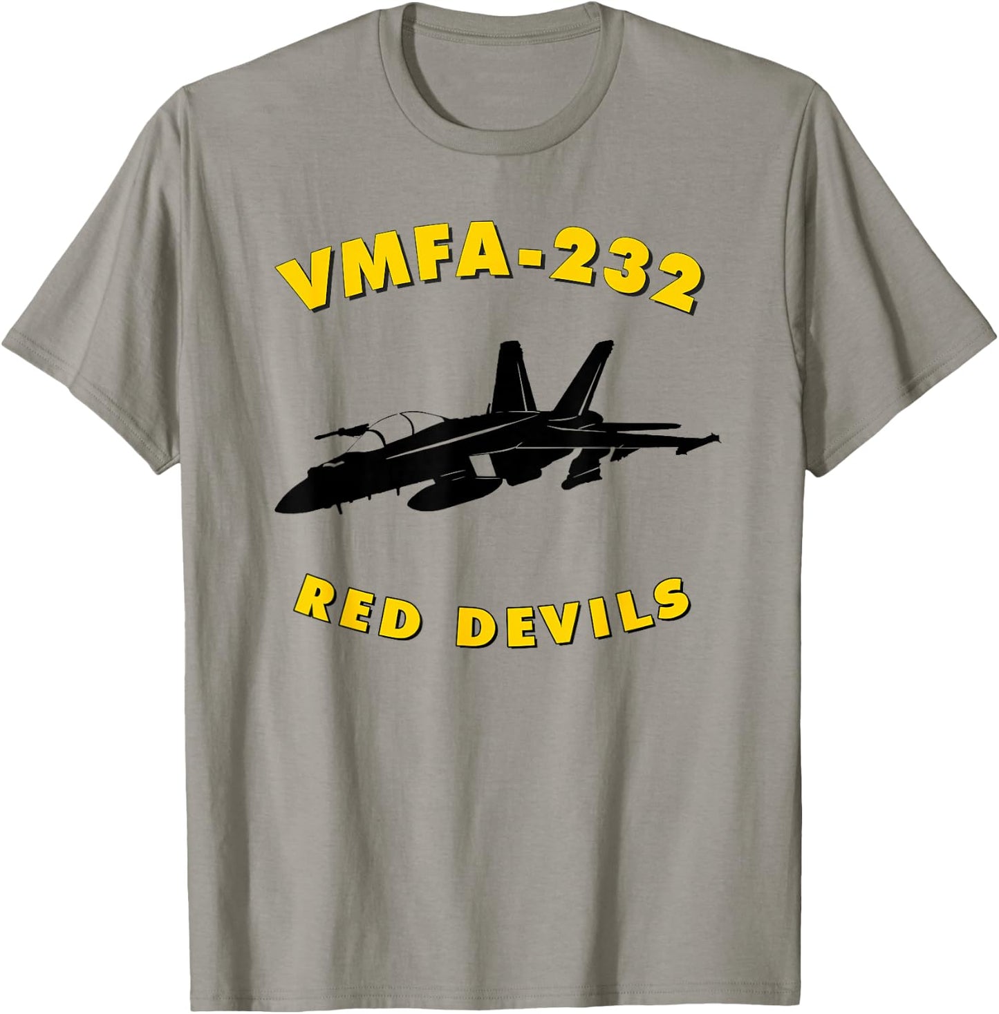 VMFA-232 Red Devils Fighter Squadron F/A-18 Hornet Jet T-Shirt - T-Shirt | Sand