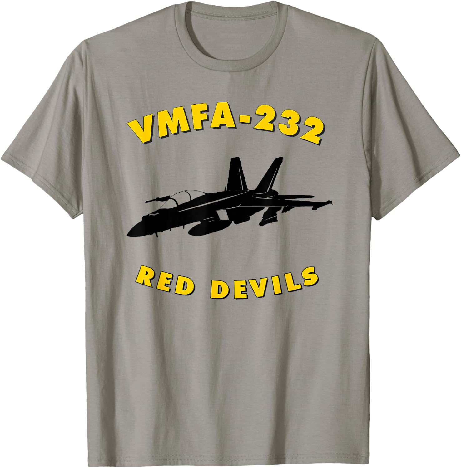 VMFA-232 Red Devils Fighter Squadron F/A-18 Hornet Jet T-Shirt - T-Shirt | Sand