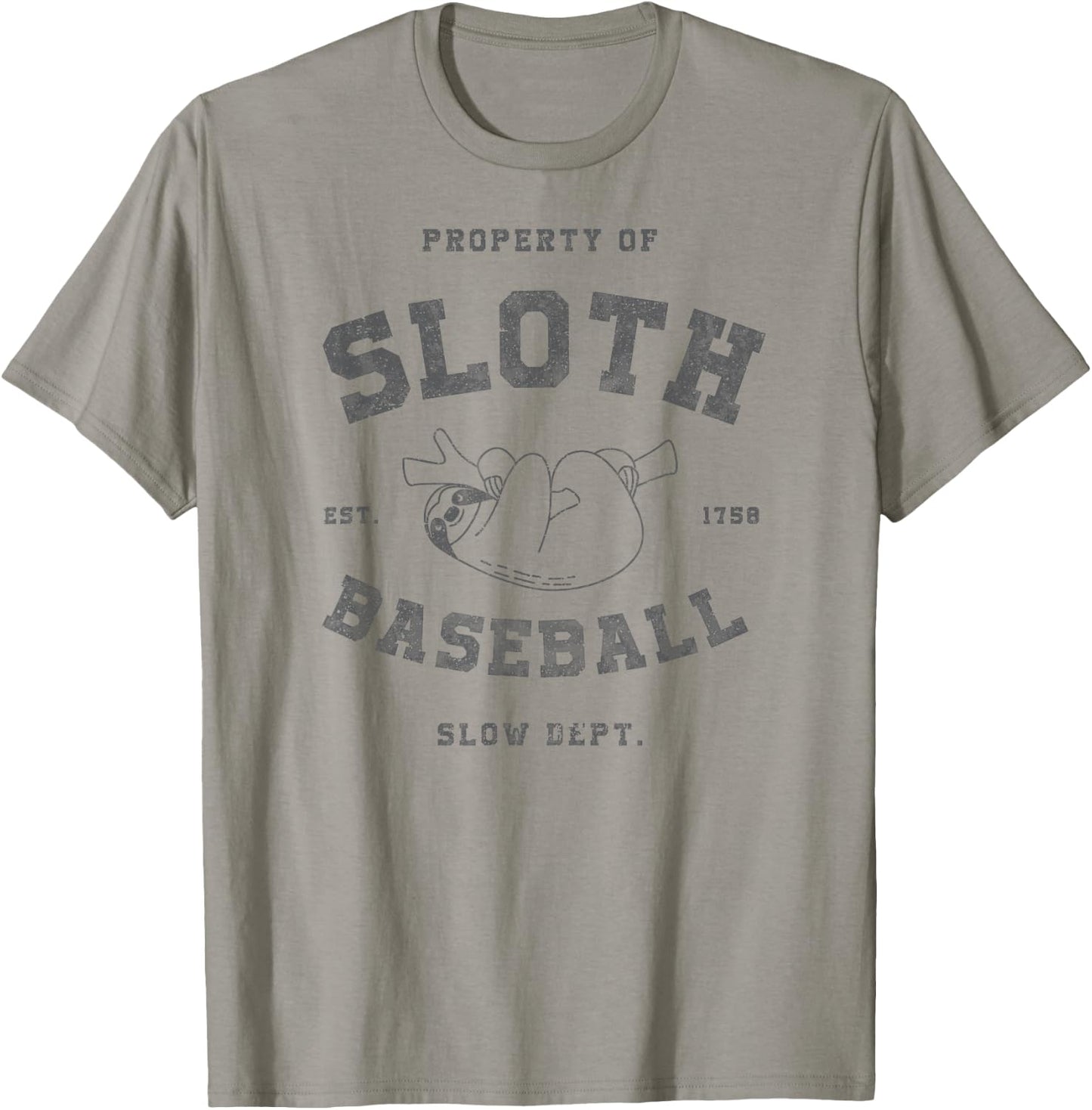 Sloth Baseball Team Shirt Official Athletic Slow Department T-Shirt - T-Shirt | Sand