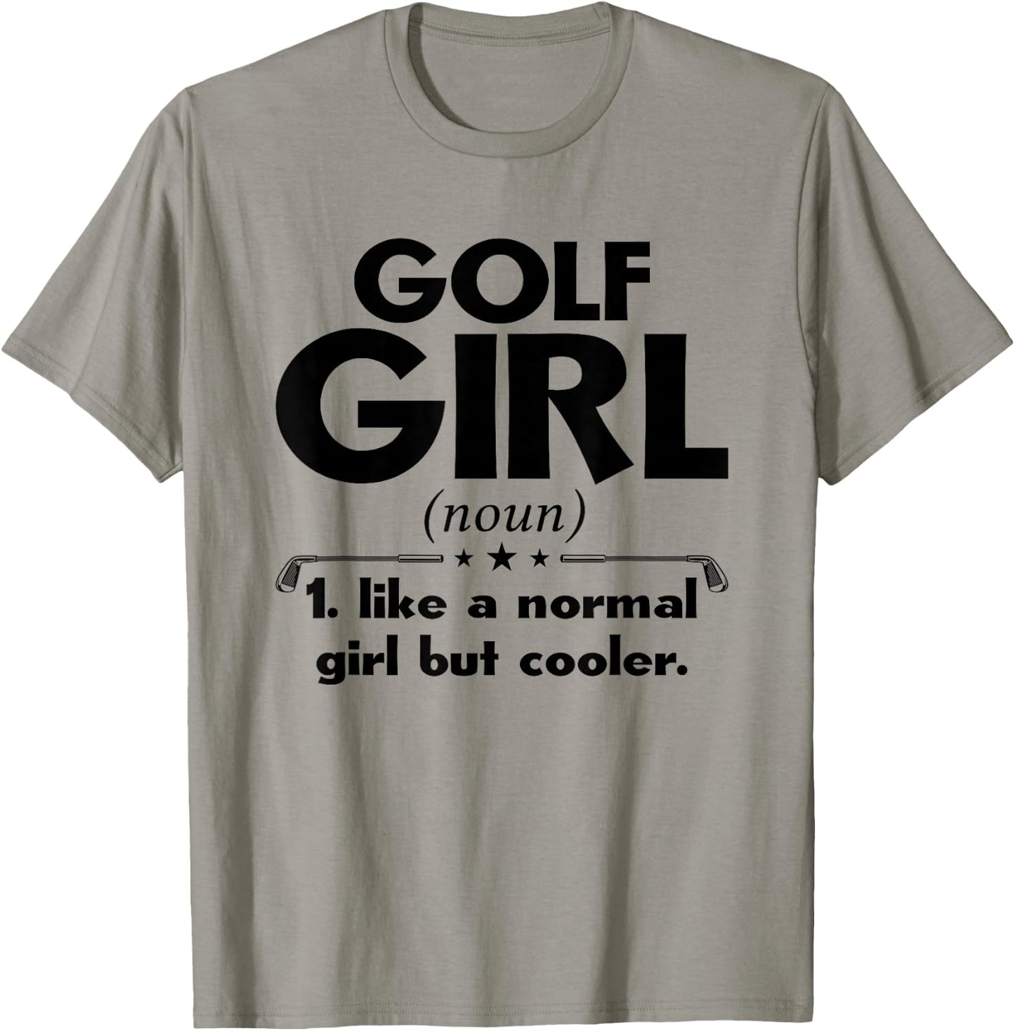 Golf Girl Noun Golfer Golf Player Golfing Golf Course Sport T-Shirt - T-Shirt | Sand