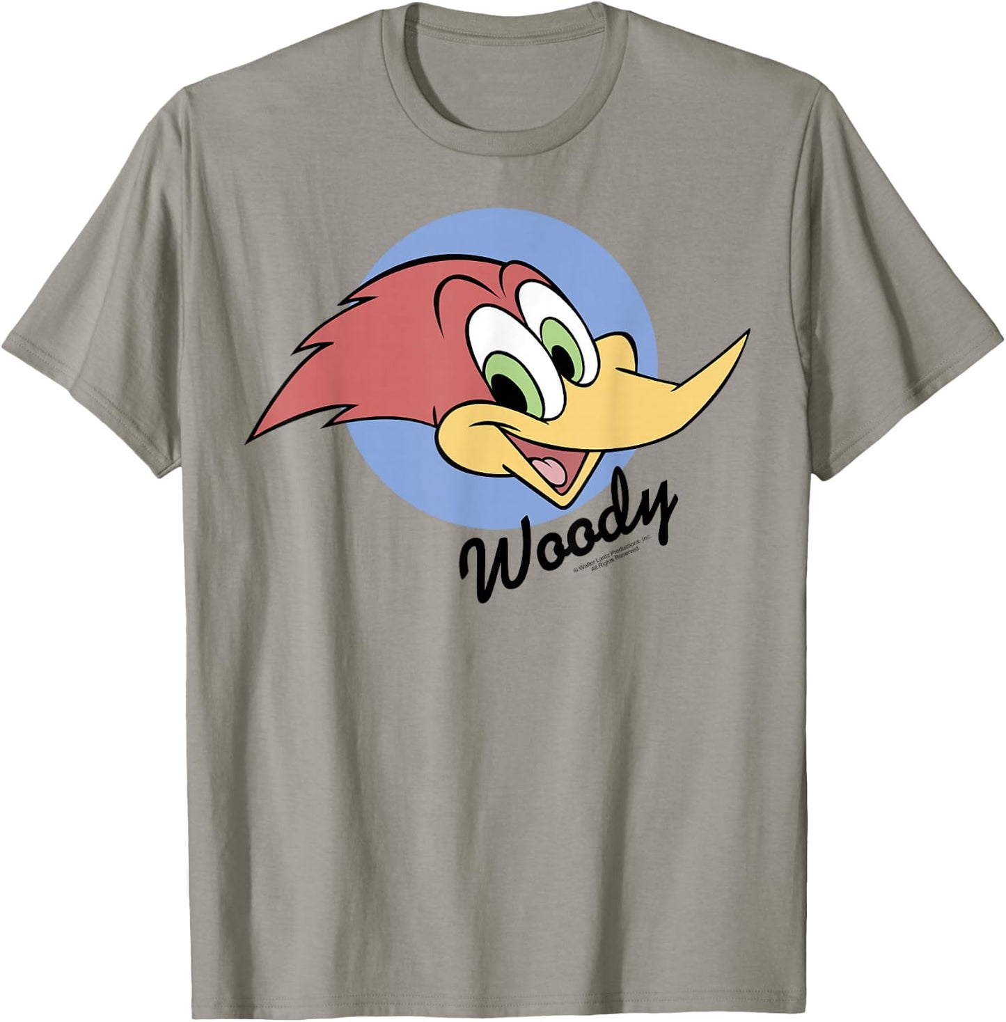 Woody Woodpecker Face Circle Logo T-Shirt - T-Shirt | Sand