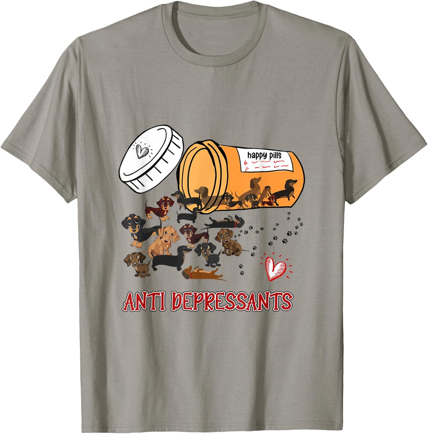 Wiener Dog Sausage Puppy Lover Antidepressants Dachshund Women T-Shirt - T-Shirt | Sand