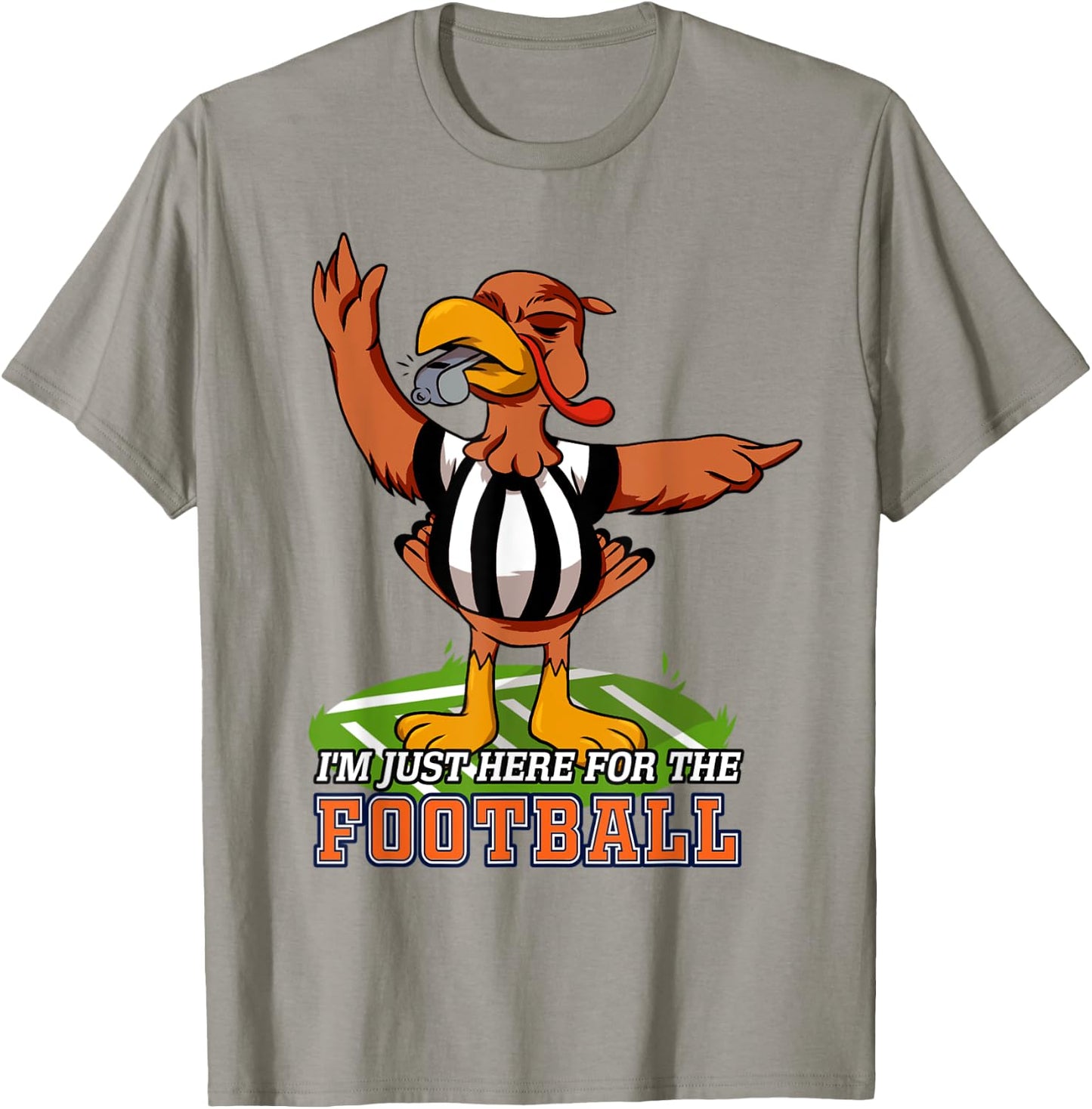 Thanksgiving Day Turkey Bowl I'm Just Here For The Football T-Shirt - T-Shirt | Sand
