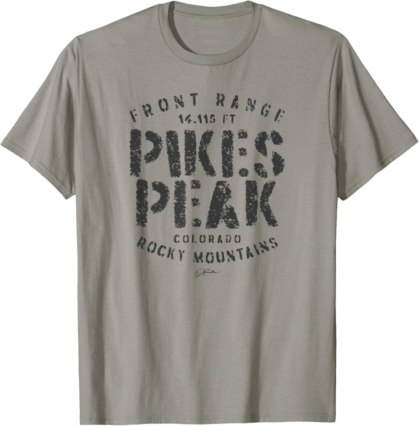 JCombs: Pikes Peak, CO T-Shirt - T-Shirt | Sand
