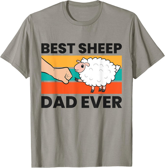 Best Sheep Dad Ever Cute Sheep T-Shirt - T-Shirt | Sand