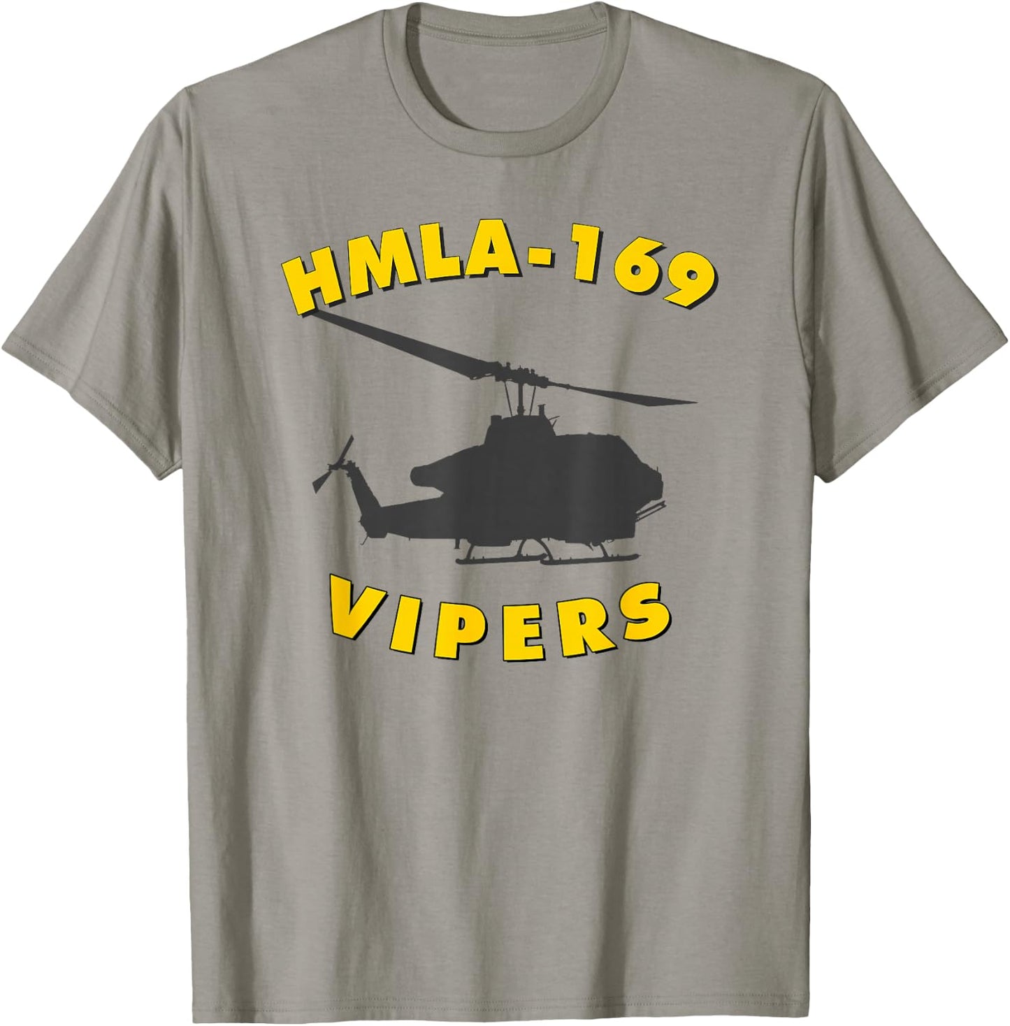 HMLA-169 Vipers Helicopter Attack Squadron AH-1W T-Shirt - T-Shirt | Sand