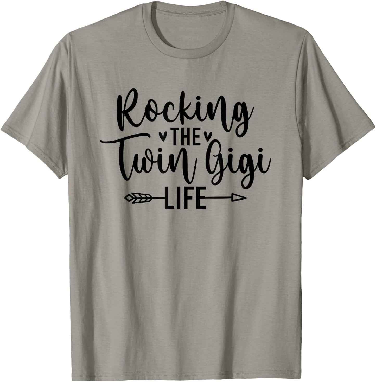 Rocking The Twin Gigi Life Grandma Gigi Of Twins T-Shirt - T-Shirt | Sand