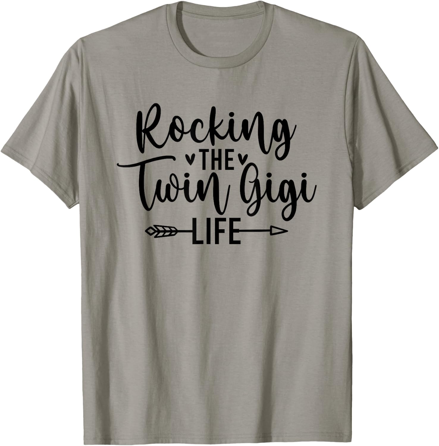 Rocking The Twin Gigi Life Grandma Gigi Of Twins T-Shirt - T-Shirt | Sand