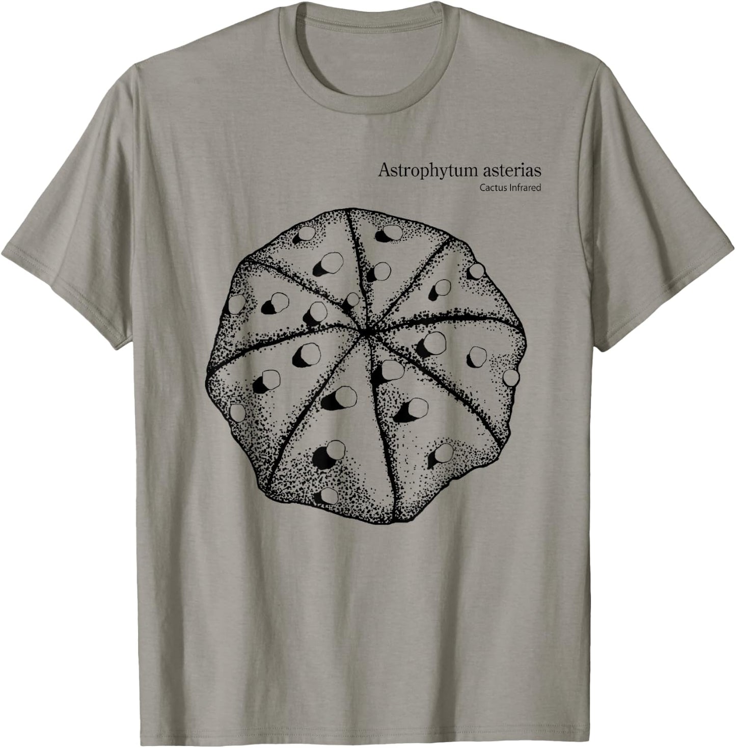 Astrophytum asterias Cactus Infrared nature lover graphic T-Shirt - T-Shirt | Sand