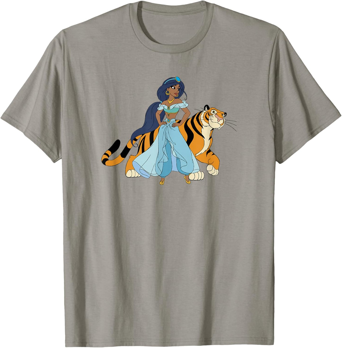 Disney Aladdin Jasmine And Rajah Tiger Pose T-Shirt - T-Shirt | Sand
