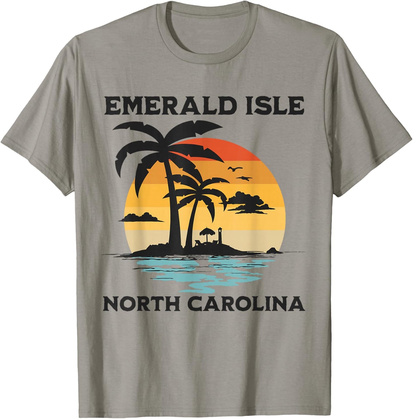 Emerald Isle North Carolina Beach Surf Summer Vacation T-Shirt - T-Shirt | Sand