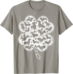 Dachshund Dog Lover Irish Shamrock Dachshund St Patricks Day Men Women Kids T-Shirt - T-Shirt | Sand