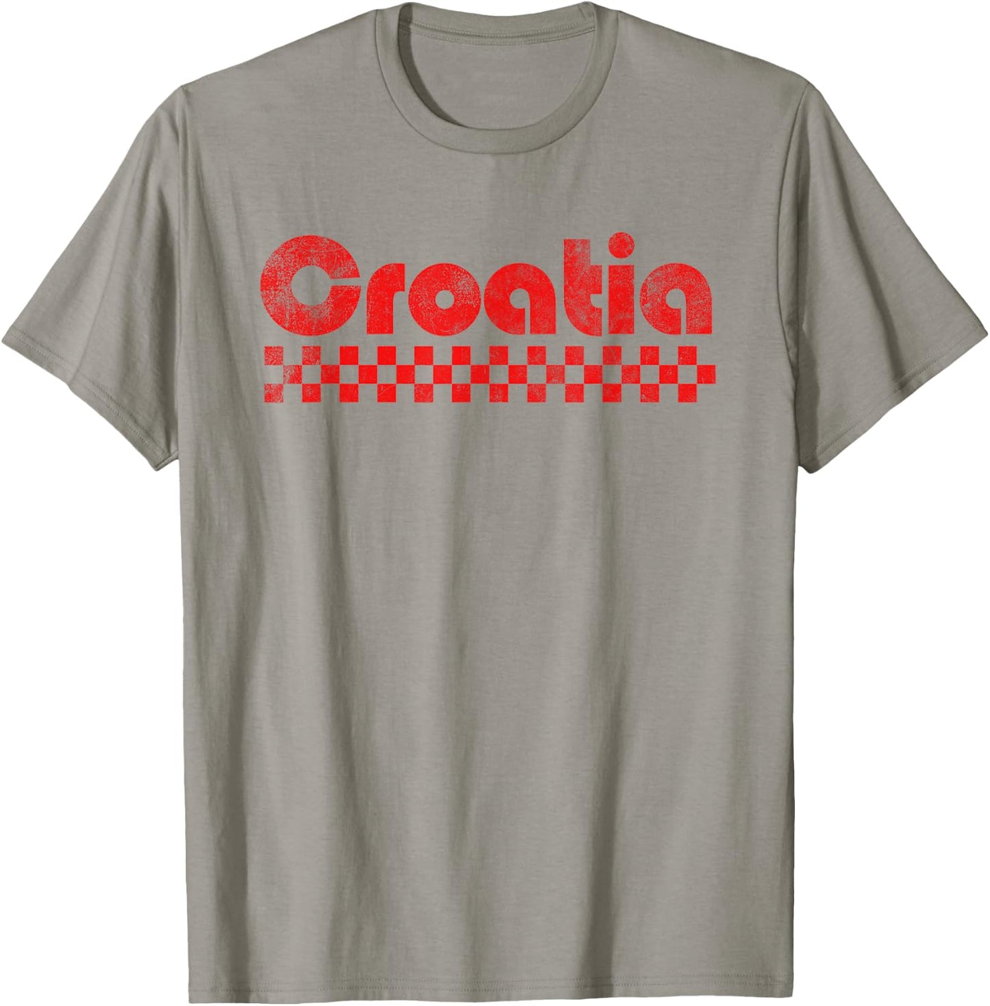 Croatia Fan Retro Vintage Flag T-Shirt - T-Shirt | Sand