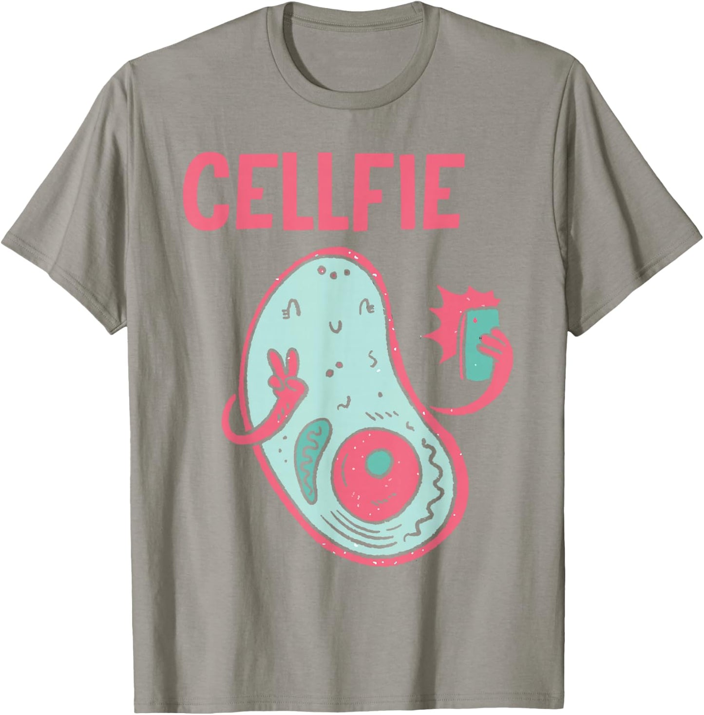 Cute Nerdy Cellfie Microbiology Science Biology Nerd T-Shirt - T-Shirt | Sand