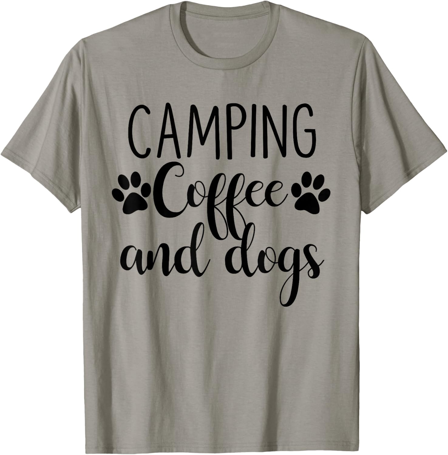 Camping Coffee And Dogs T-Shirt - T-Shirt | Sand