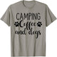 Camping Coffee And Dogs T-Shirt - T-Shirt | Sand