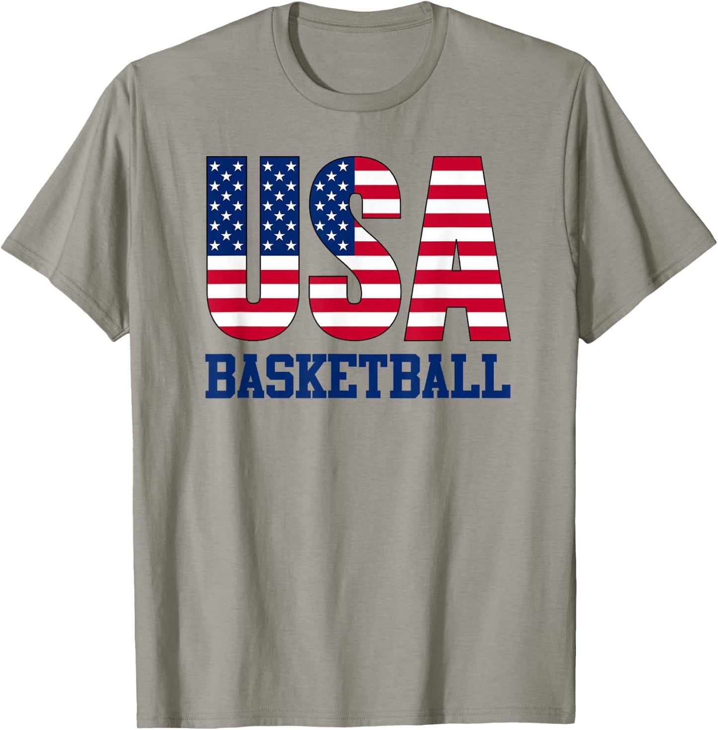 USA with American Flag Basketball Sports T-Shirt - T-Shirt | Sand