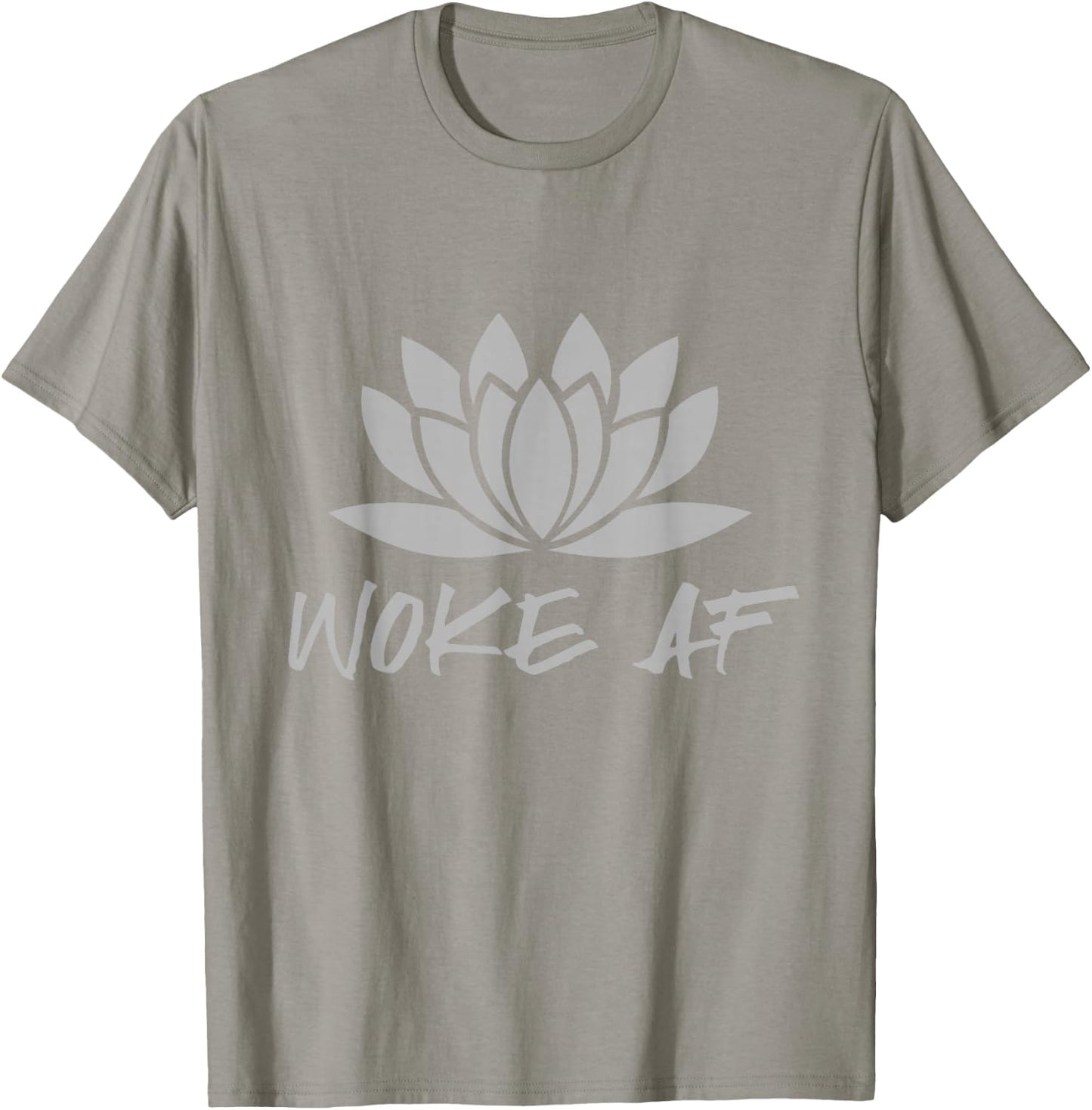 Spiritual Lotus Flower Woke AF T-Shirt - T-Shirt | Sand